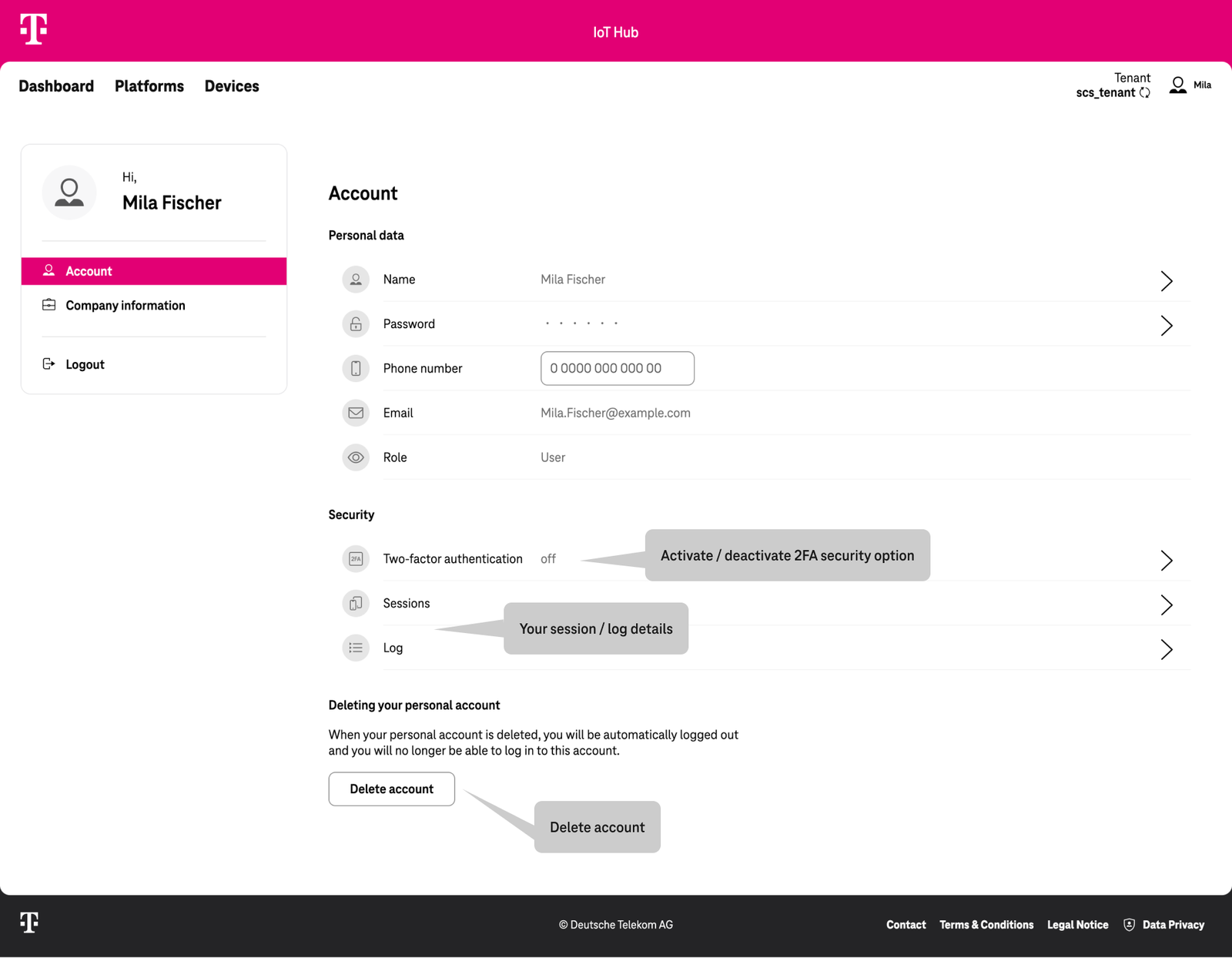 Account management