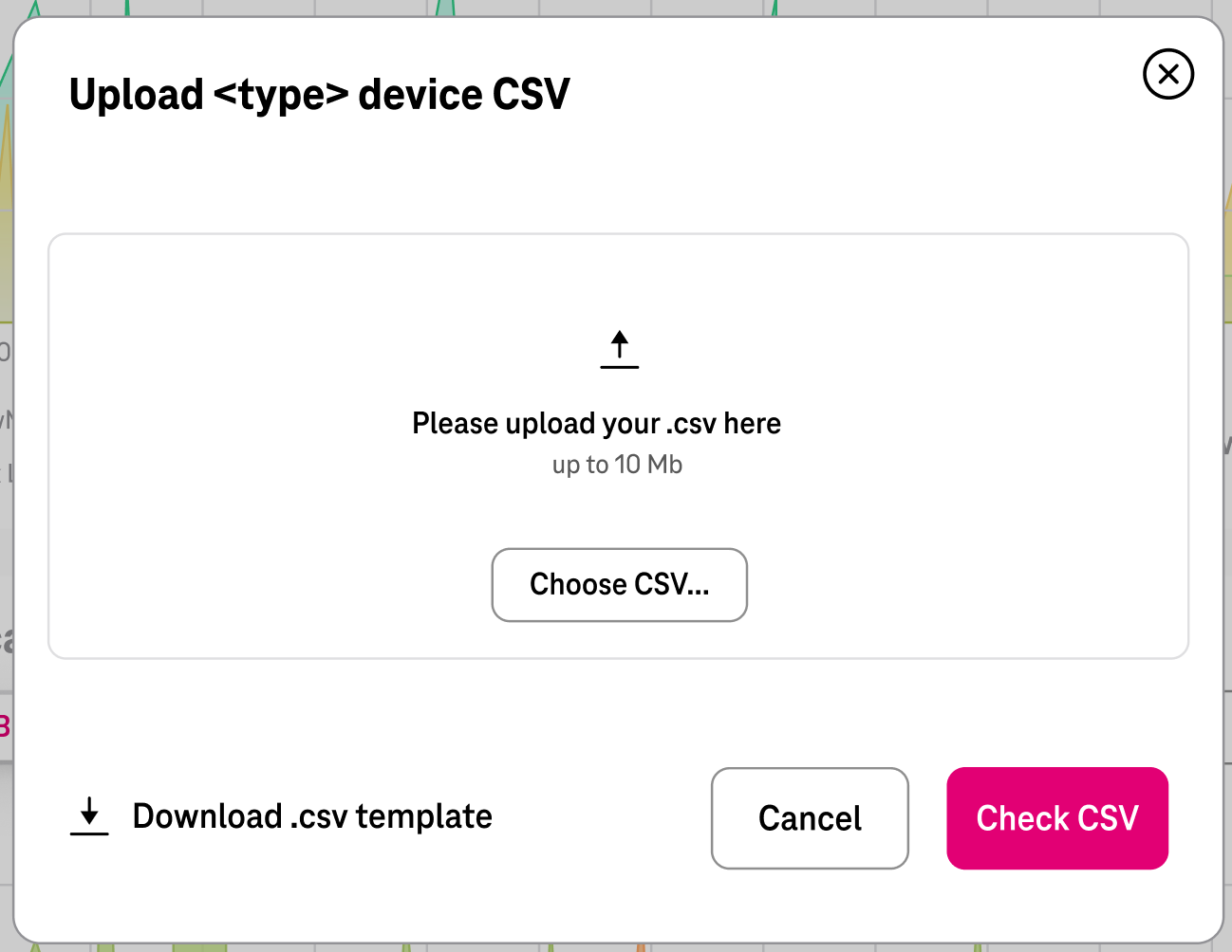 Device CSV Upload