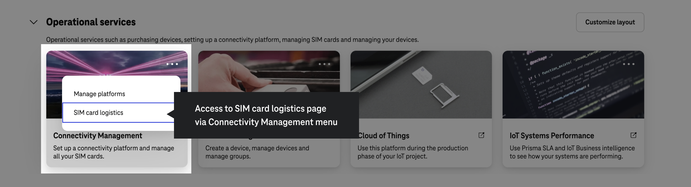 SIM card logistics